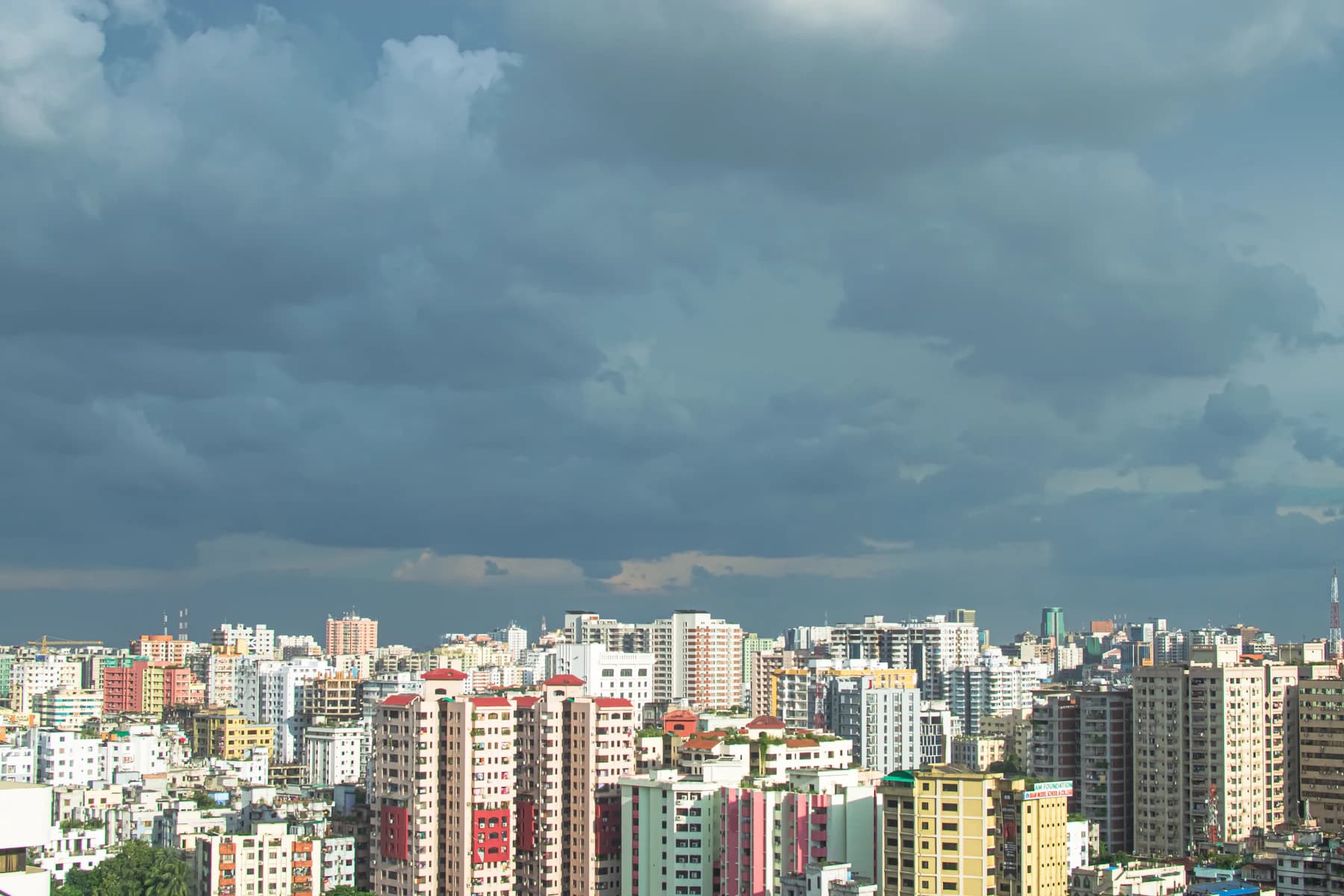 Dhaka city skyline in Bangladesh